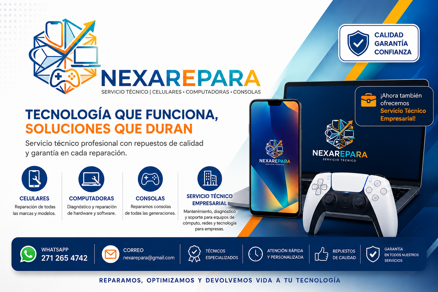 NEXAREPARA - Panel de Control